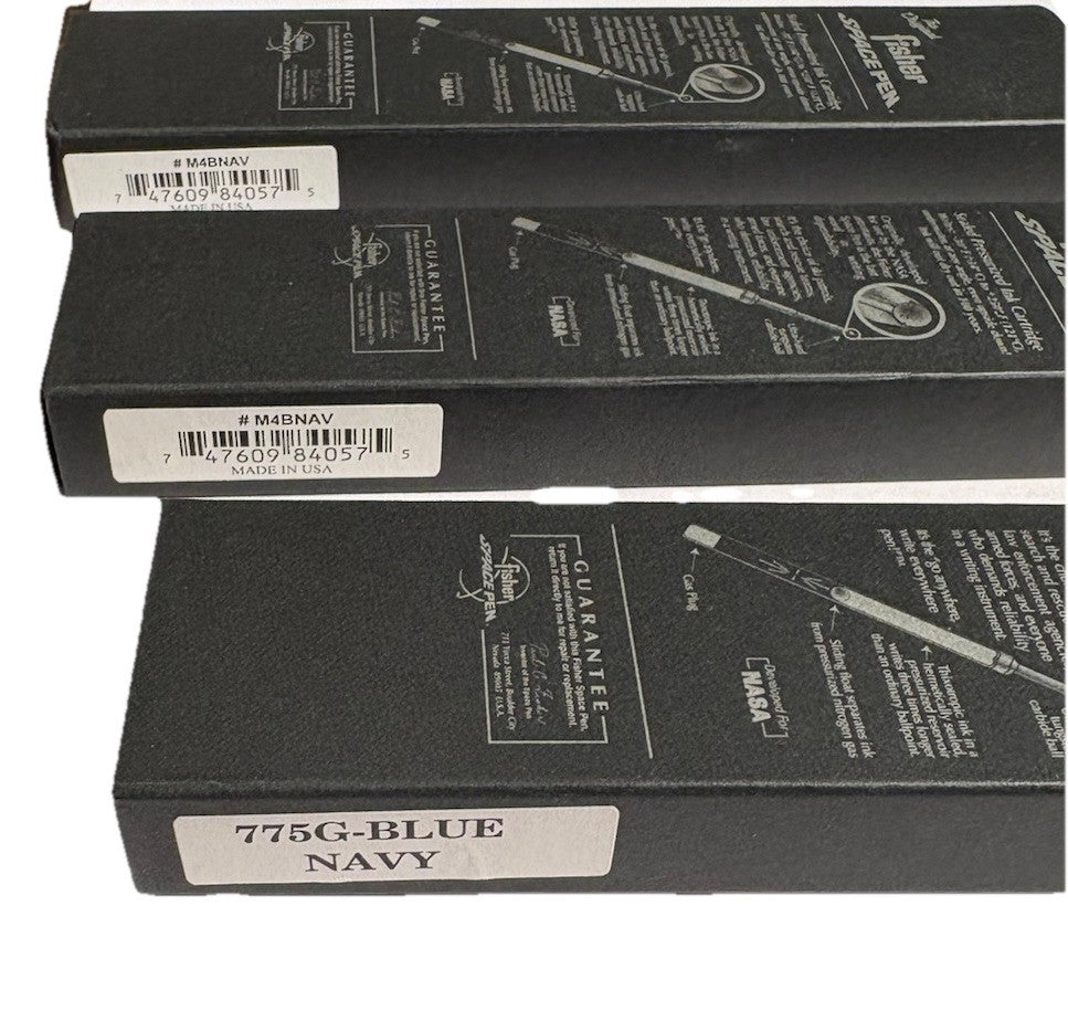 Fisher Space Pen Ballpoint Pen Navy -.NEW in Box Vintage Set Of 3