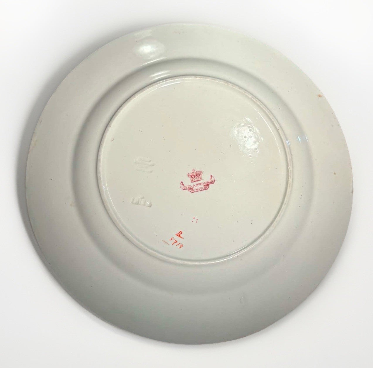 Antique English Imari Ironstone Cabinet Plate c1900 Floral Charger 10”
