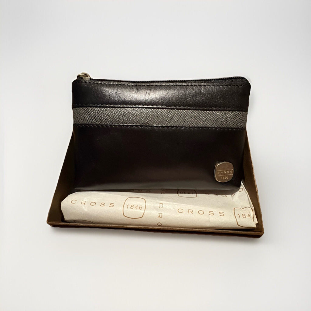 CROSS LEATHER KEY RING EBONY MAKE UP COIN POUCH   #AC169-1 - NEW OLD STOCK