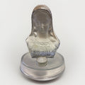 Vintage Frosted Glass Virgin Mary Sculpture Figurine by Viking W Candle Stand