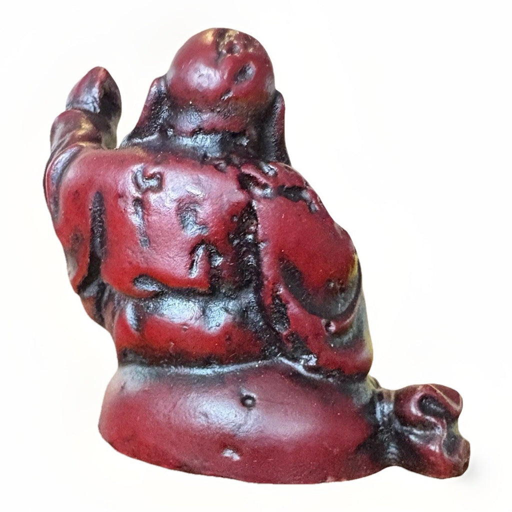 Mini Vintage Chinese Buddha Resin Laughing Statue Figurine Happy Figured
