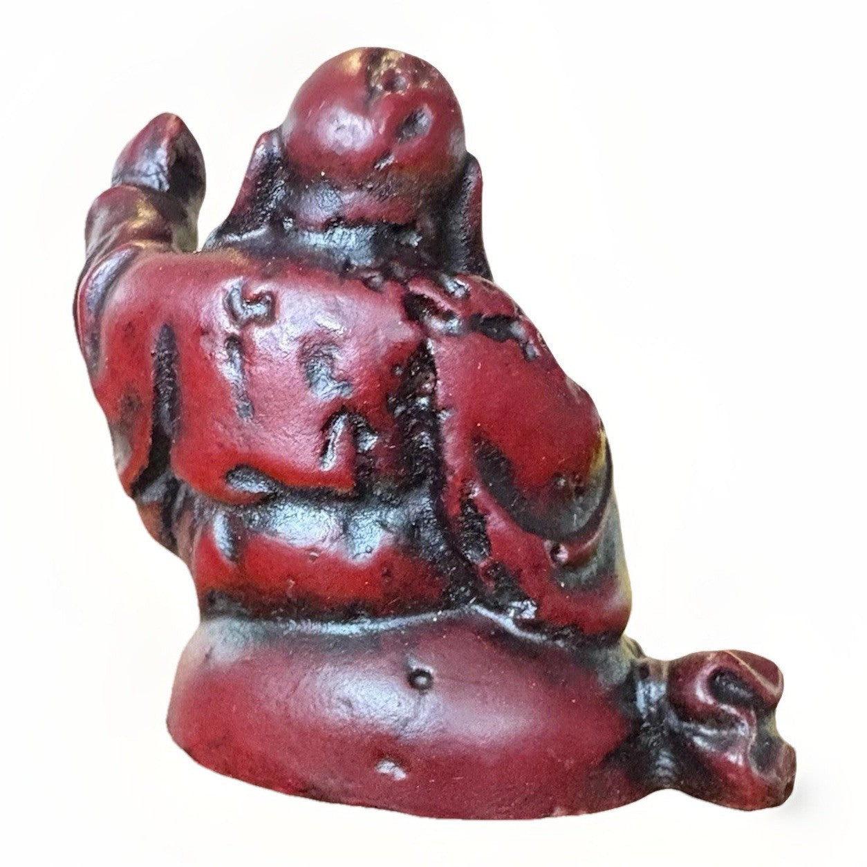 Mini Vintage Chinese Buddha Resin Laughing Statue Figurine Happy Figured