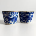 A Pair Chinese Blue&White Porcelain Hand Painted Dragon Pattern Cups 2351