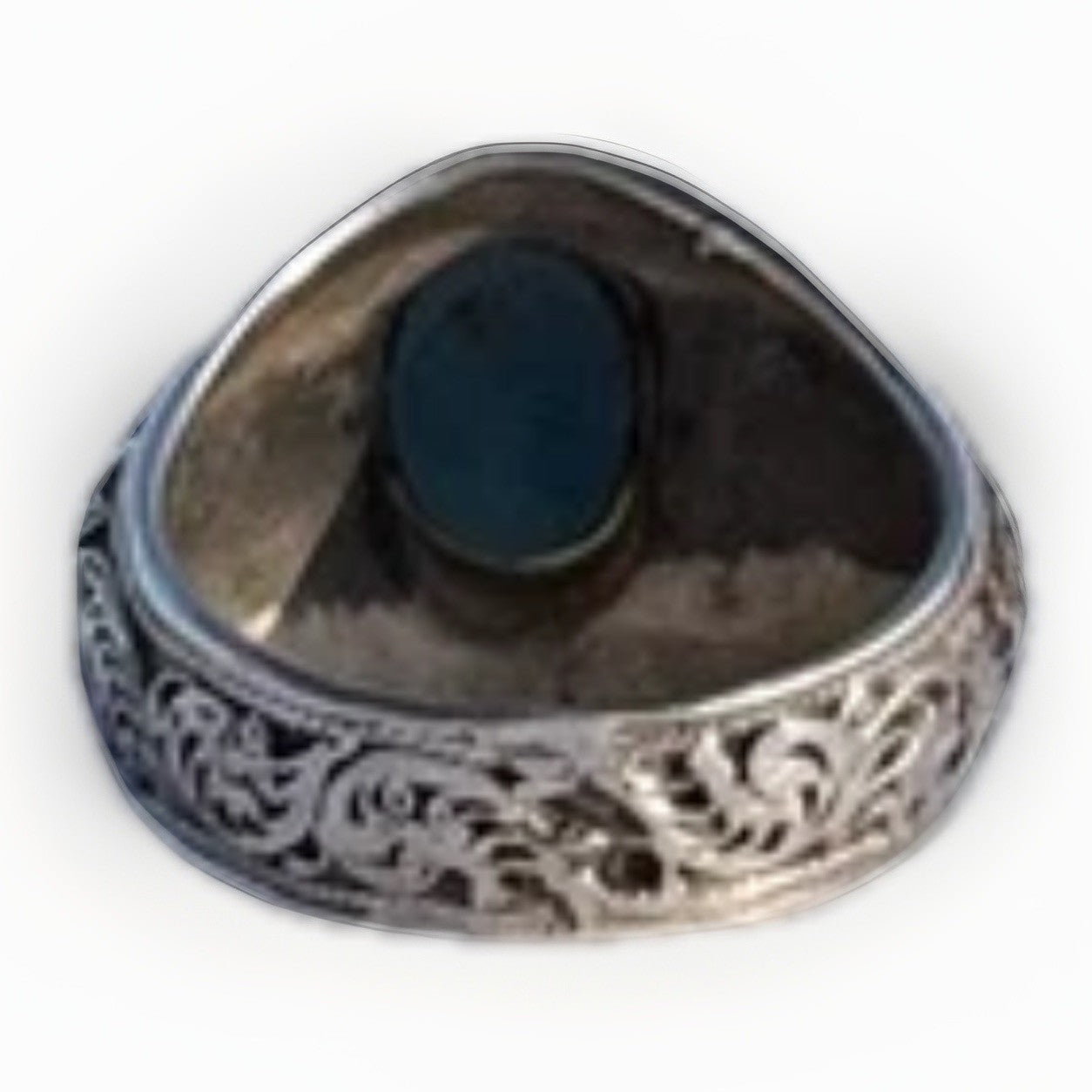 Bold Sterling Silver Turquoise Filigree Statement Ring Vintage Artisan Size 9