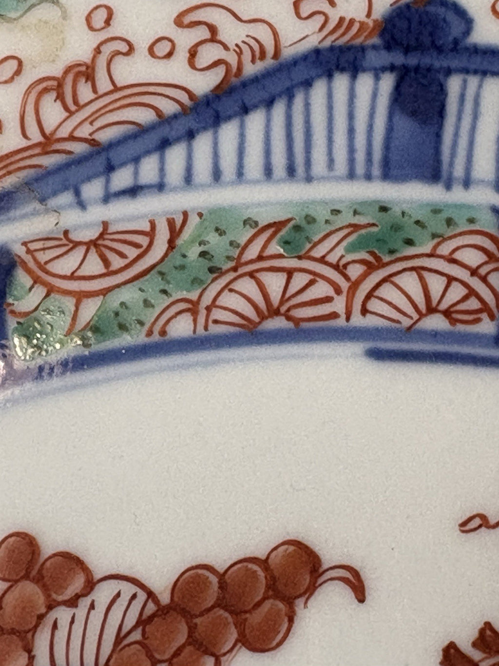 Large Antique Japanese Imari Charger 1800s Hand Painted Kutani Style 17”