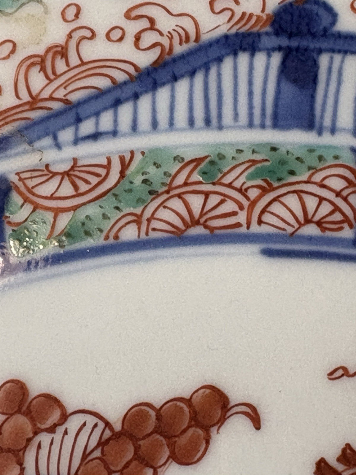 Large Antique Japanese Imari Charger 1800s Hand Painted Kutani Style 17”