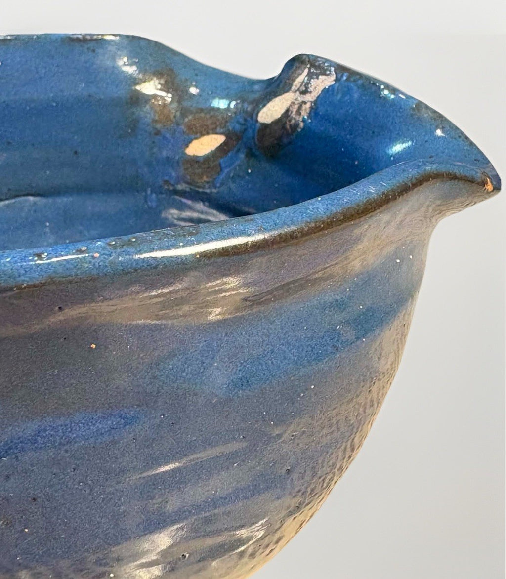 Edwards Studio Pottery Freeform Blue Art Bowl Mid Century