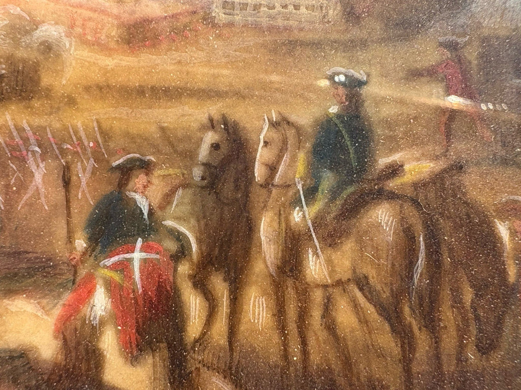 Miniature  Painting Equestrian Scene | Gilt Frame