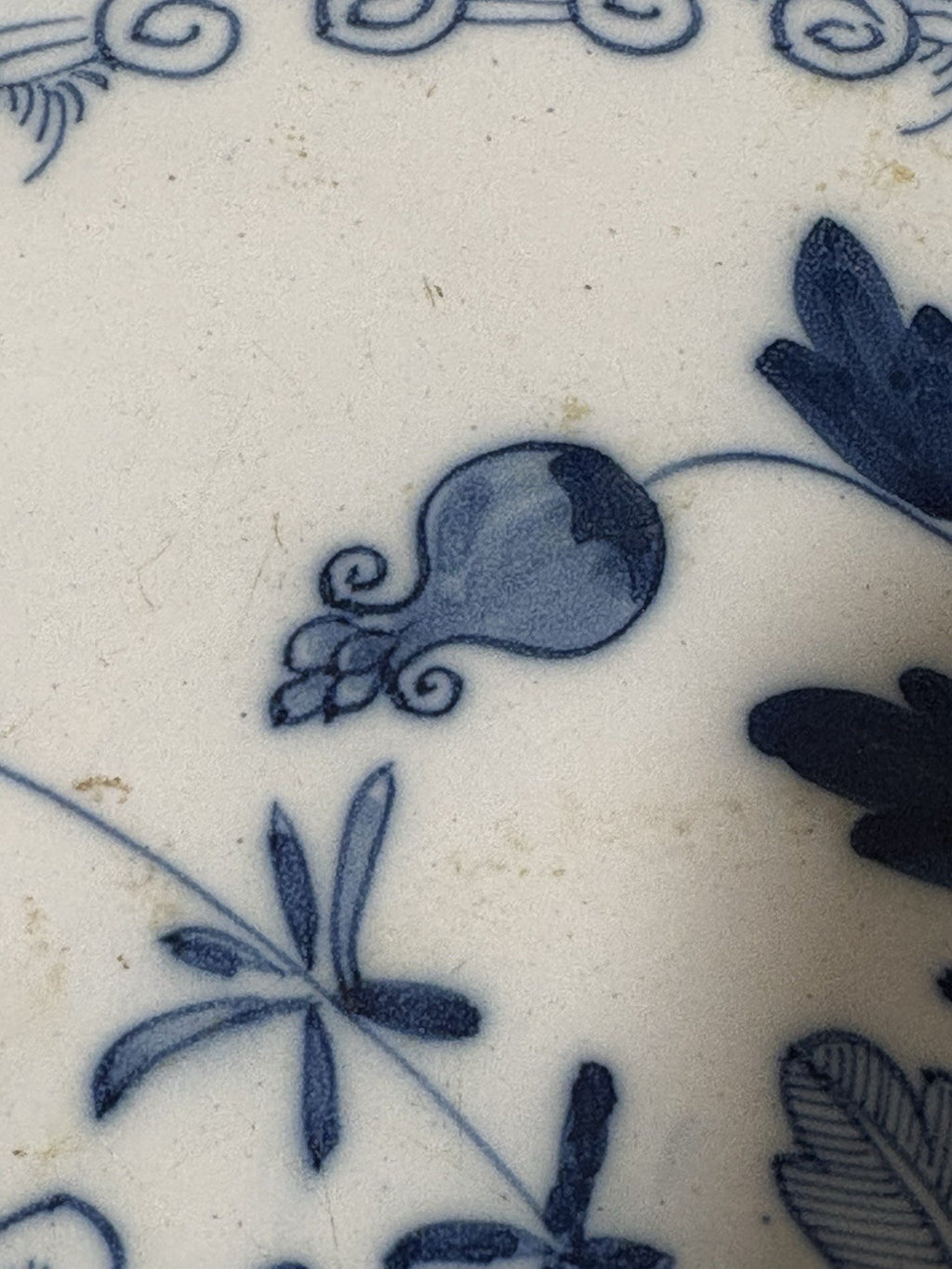Antique Chinese Blue & White Basket of Flowers Charger 19th C. Qing 14.5”