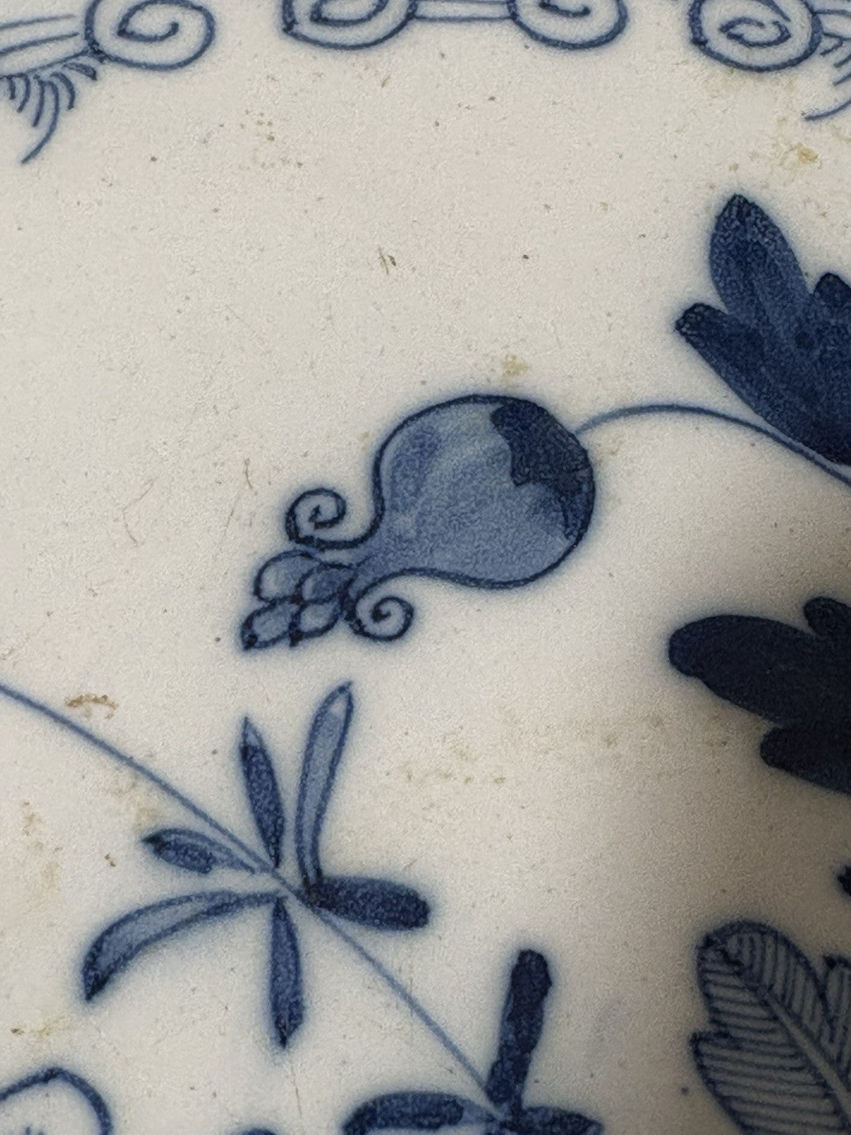 Antique Chinese Blue & White Basket of Flowers Charger 19th C. Qing 14.5”