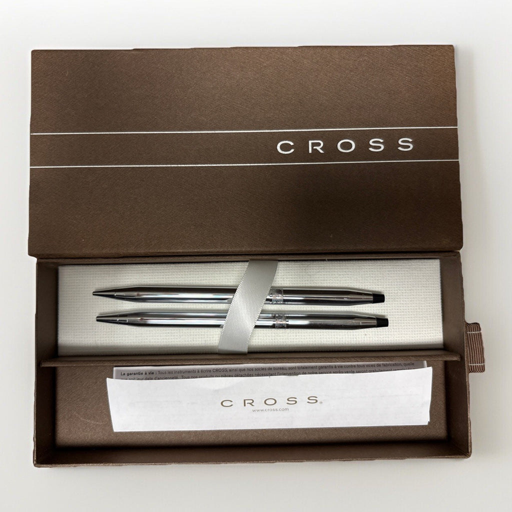 Cross BallpoinPen And Pencil Set With Seashell Etchings