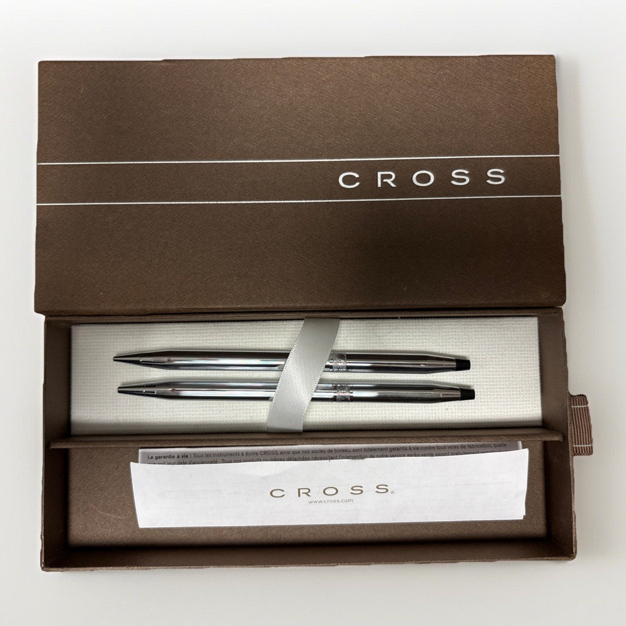Cross BallpoinPen And Pencil Set With Seashell Etchings