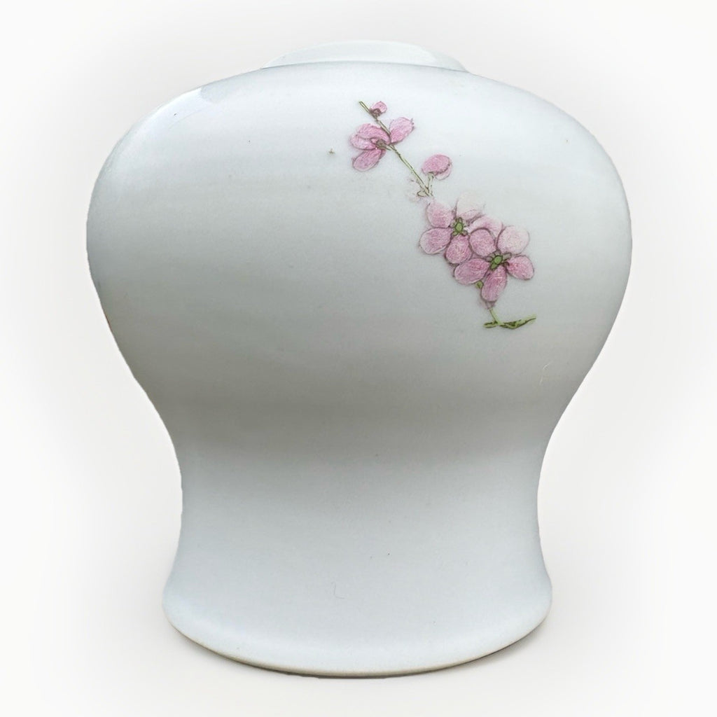 Antique Chinese Hand Painted Porcelain Scholar Vase Floral Republic Era