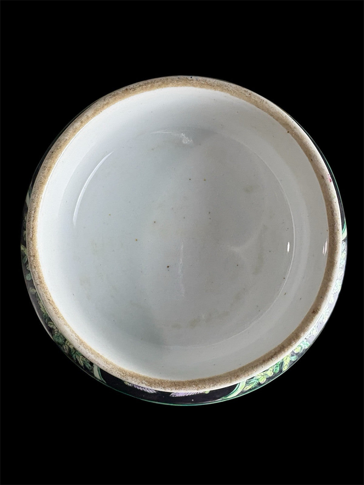 10” Antique Chinese Famille Noire Jar Vase Kangxi 御康熙製