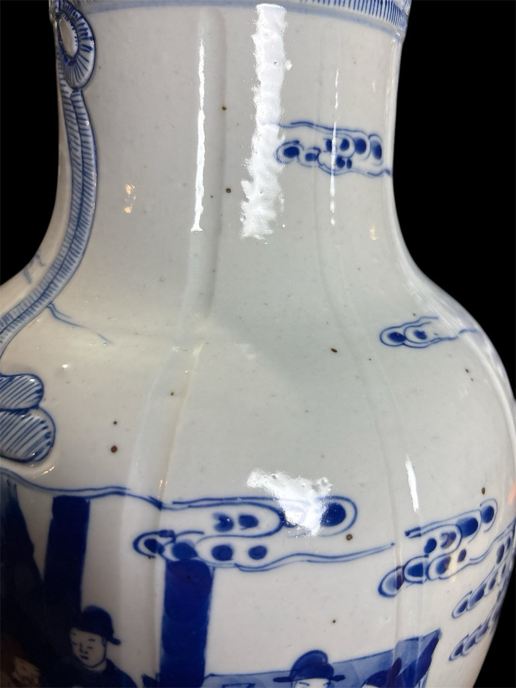 16” Antique Qing Revival Warrior Scene – Designer Chinoiserie Vase"