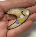 Enamel on Brass abstract pin