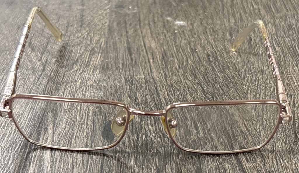 VERSACE 1150B 1056 RECTANGULAR DESIGNER FRAMES italy 51-16-135 ROSE GOLD Vintage