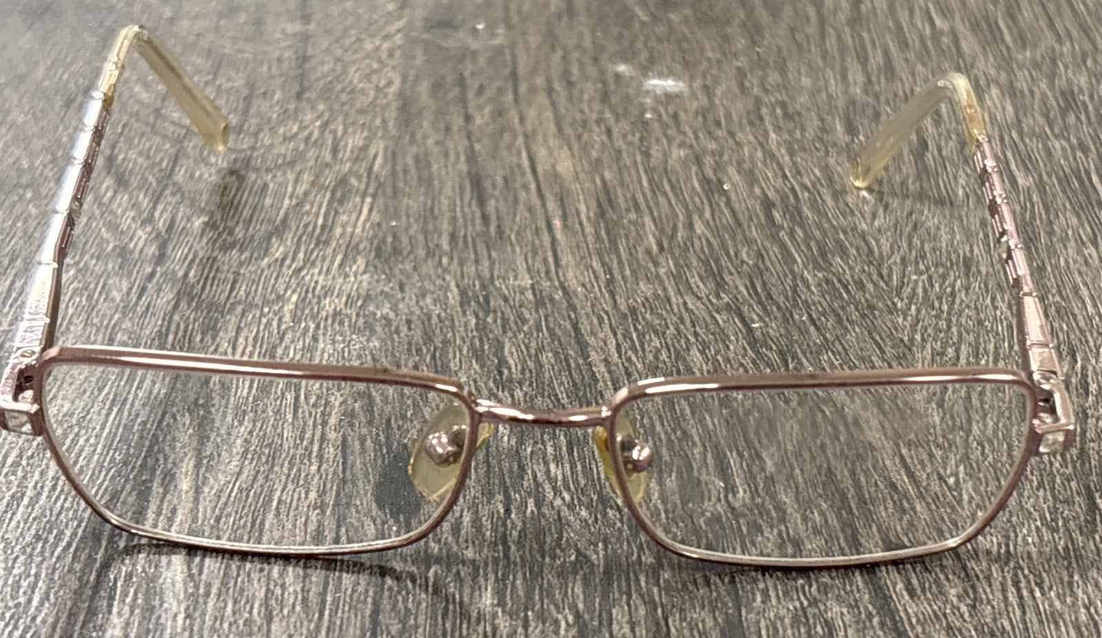 VERSACE 1150B 1056 RECTANGULAR DESIGNER FRAMES italy 51-16-135 ROSE GOLD Vintage