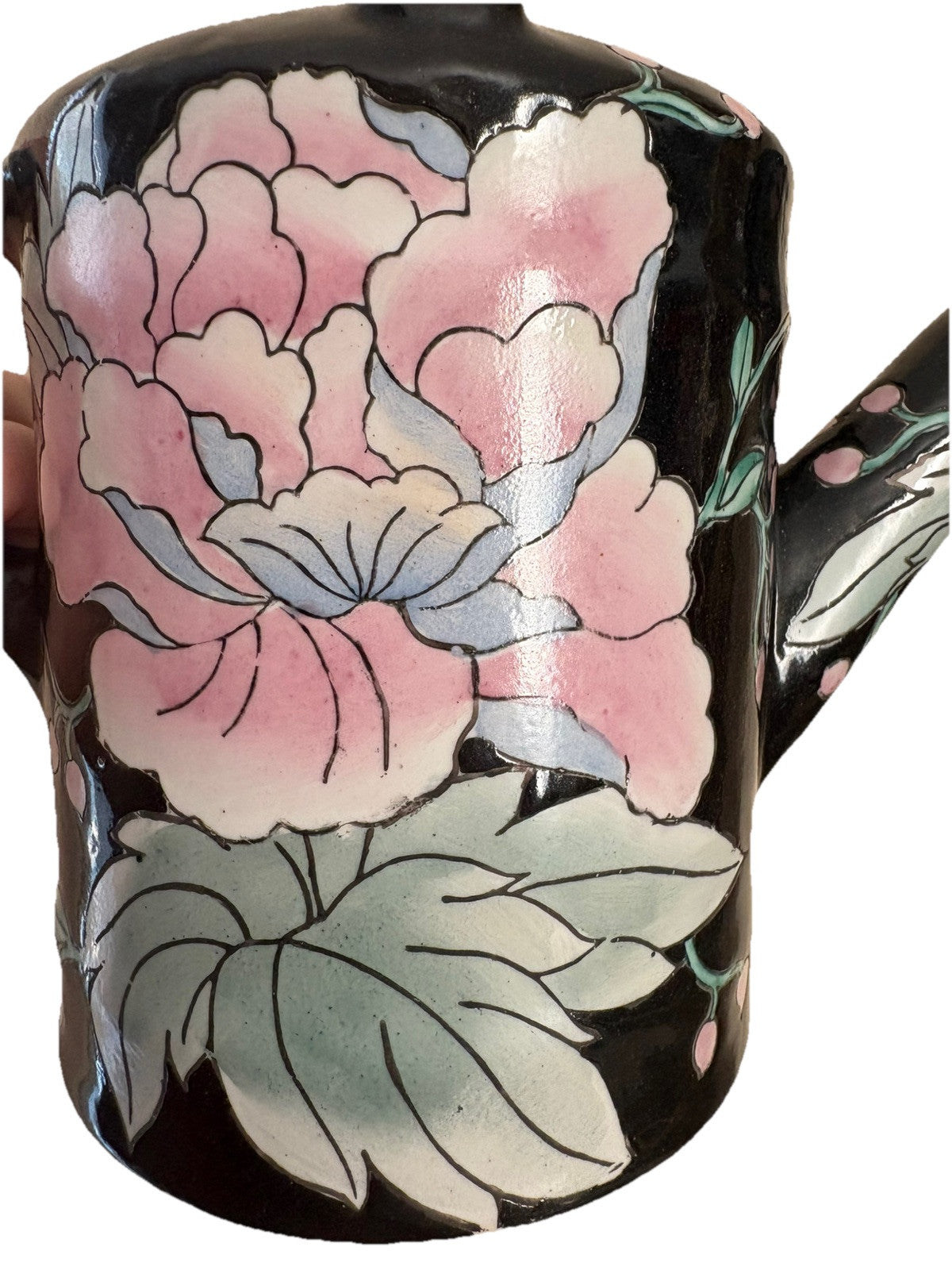 Vintage Floral Ceramic Watering Can