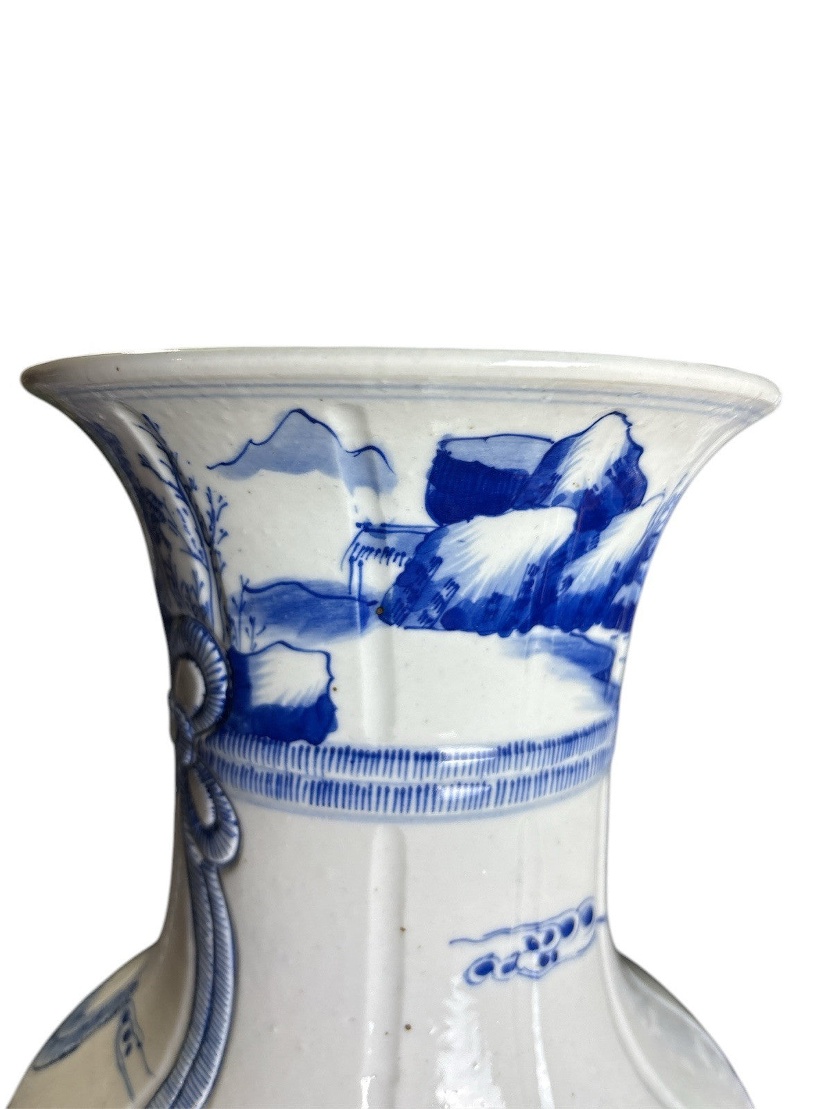 16” Antique Qing Revival Warrior Scene – Designer Chinoiserie Vase"