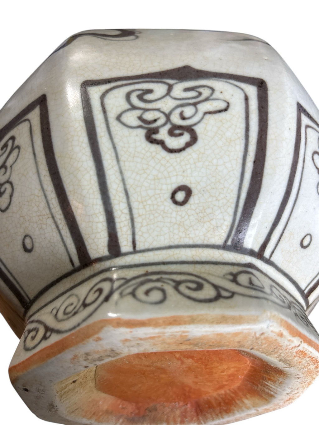 Pair 16” Chinese Brown Dragon Vases Yuan Style Crackle Glaze Republic Period