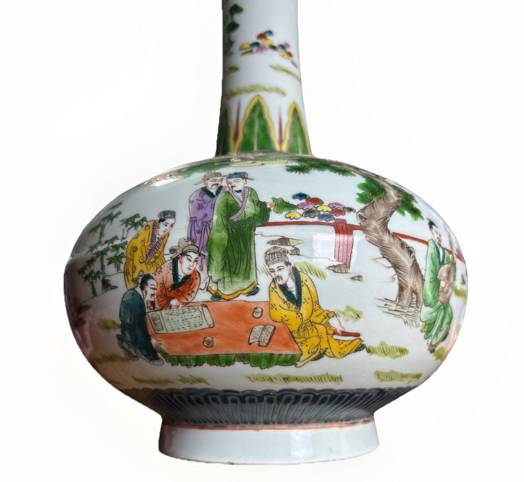 14” Chinese Famille Rose Porcelain Vase Yongzheng Mark Republic Period