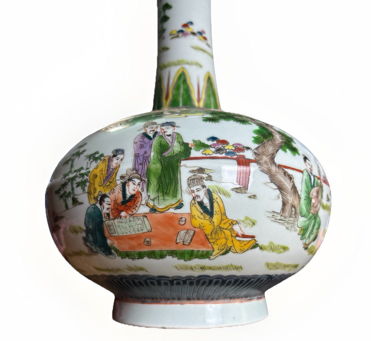 14” Chinese Famille Rose Porcelain Vase Yongzheng Mark Republic Period
