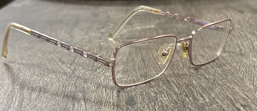 VERSACE 1150B 1056 RECTANGULAR DESIGNER FRAMES italy 51-16-135 ROSE GOLD Vintage