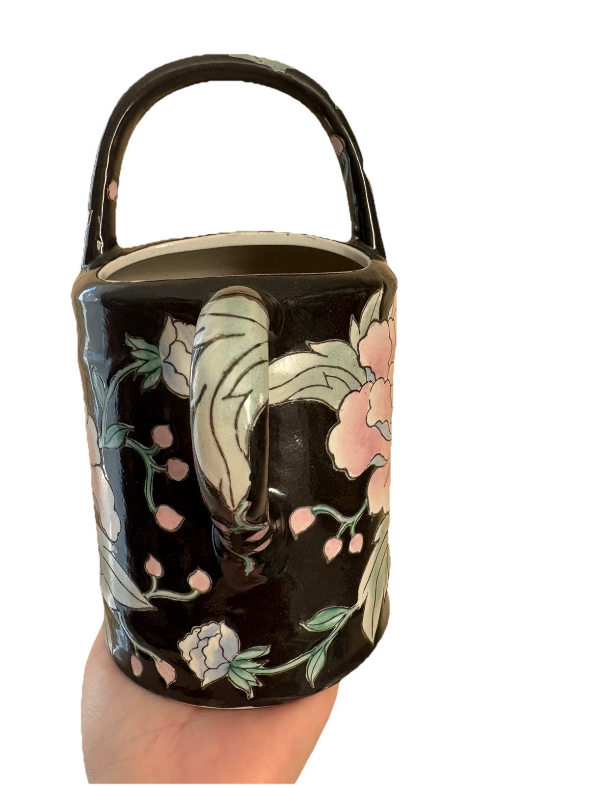 Vintage Floral Ceramic Watering Can