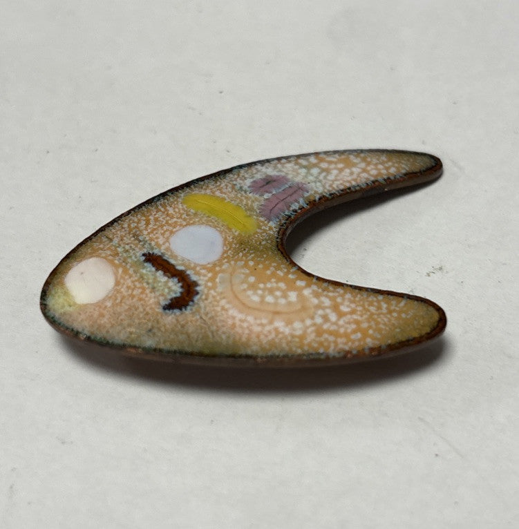 Enamel on Brass abstract pin