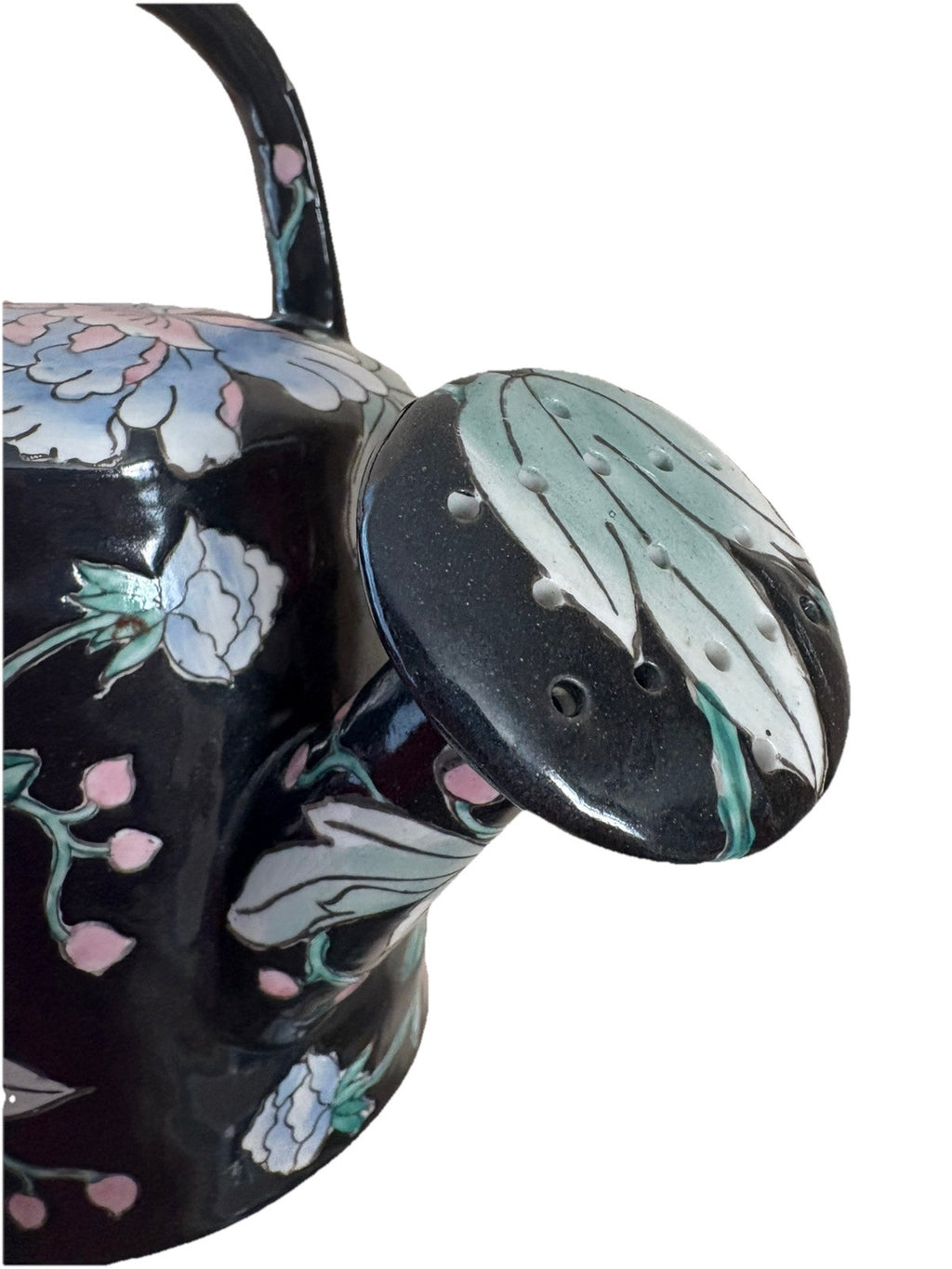 Vintage Floral Ceramic Watering Can