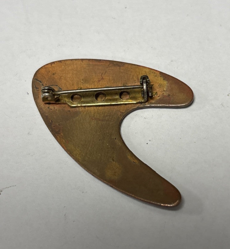 Enamel on Brass abstract pin