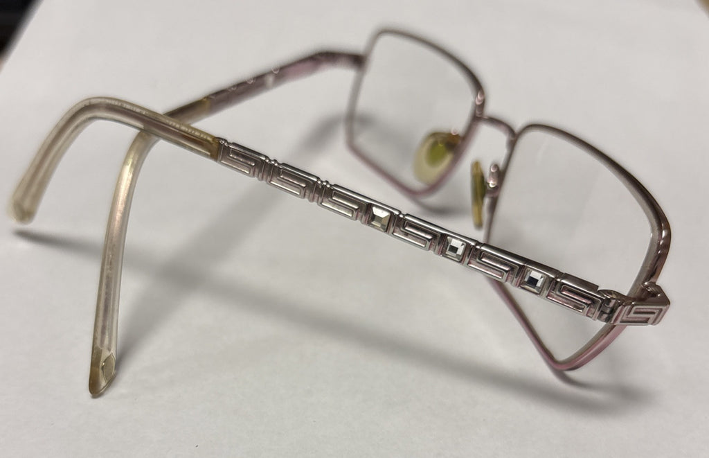 VERSACE 1150B 1056 RECTANGULAR DESIGNER FRAMES italy 51-16-135 ROSE GOLD Vintage