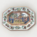 Large Antique Famille Rose Chinese Porcelain Plate