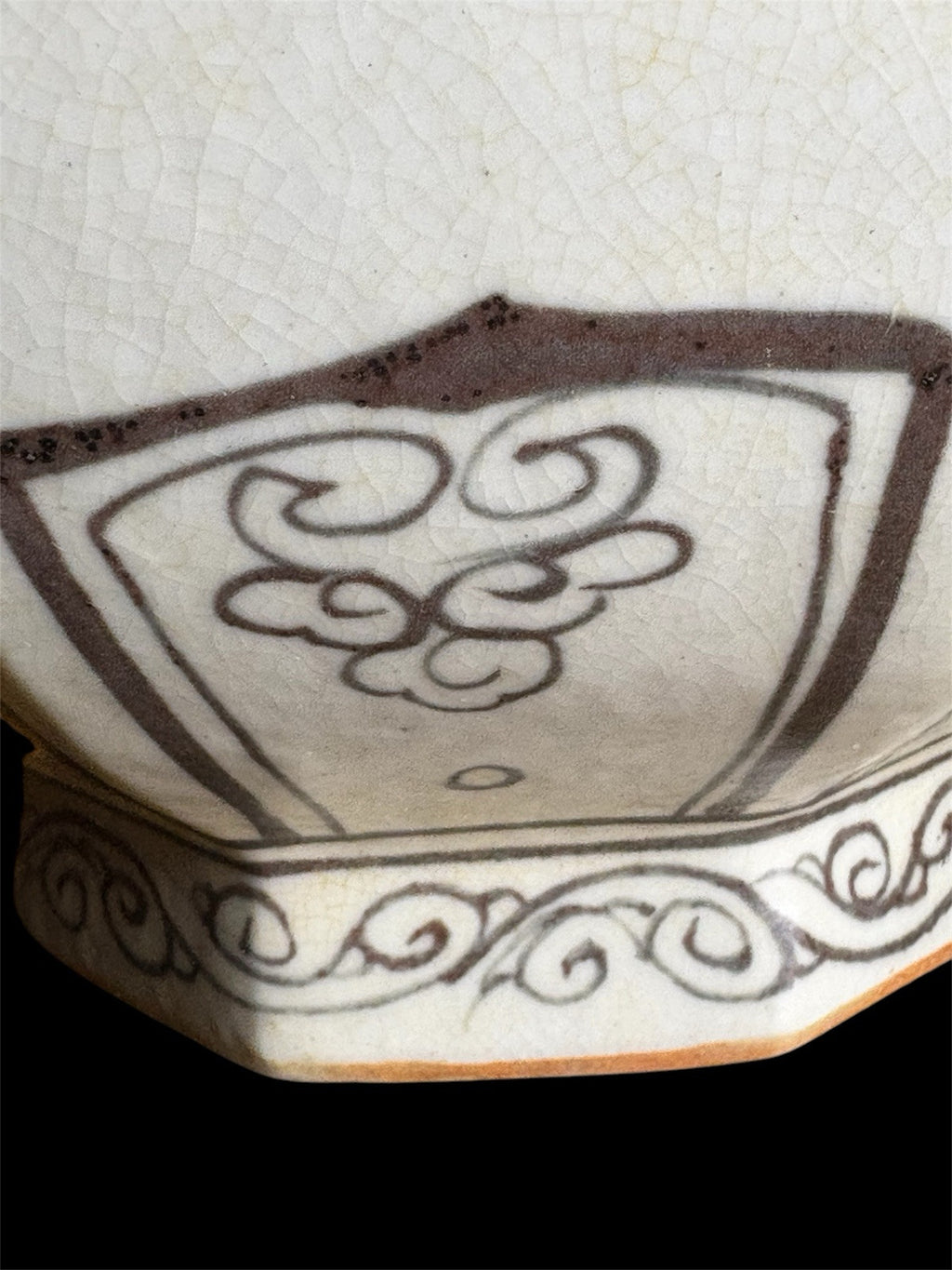 Pair 16” Chinese Brown Dragon Vases Yuan Style Crackle Glaze Republic Period